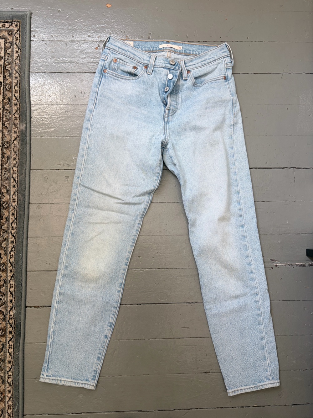 Levi's Wedgie Light Blue High-Rise Straight Jeans
